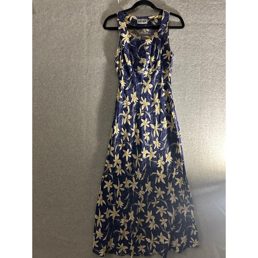 Alyn Paige Midi Tank dress small blue floral‎